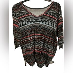 Plus Sz Colorful print tunic size 1X